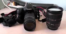 Working Canon EOS 7D camera ds126251 2 Lens, 2 Batterie&Charger 64GB Card