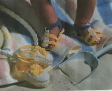 2 SUMMER SANDALS BABY SHOES NEWBORN CROCHET PATTERN INSTRUCTIONS