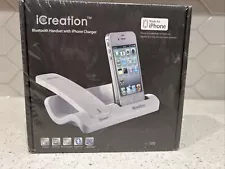 icreation Bluetooth Handset With iphone Charger i-500 New & Sealed iPhone 4s 4