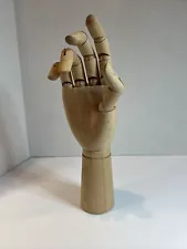 Articulated Wood Right Hand for Drawing or Display 12"