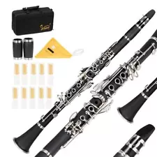 New Ktaxon Bb Flat B 17 keys Clarinet w/ Case For Student Thanksgiving Day