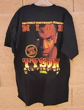 Vintage MIKE TYSON vs BRUCE SELDON Boxing FIGHT T-SHIRT September 7 1996 XL NOS