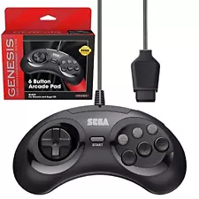 Retro-Bit Official Controller 6 Button Arcade Pad For Sega Genesis Original