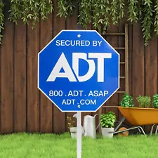 Security Sign 28" ADT Yard Sign with Aluminum Stake, Heavy Duty Weatherproof