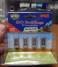 IMEX 6158 4 TELEPHONE BOOTHS HO SCALE NIP LQQK