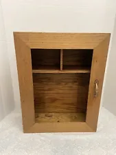 New Listing1920’s Farmhouse Wood Wall Medicine Cabinet Rustic no mirror 18H X 14 W - NICE