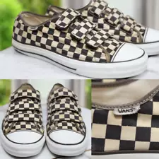 VANS Vintage Old Skool Prison Issue Checkerboard 23 LX 3- Strap Rare Mens 10