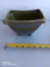 Vintage Olive Green Bonsai Tree Planter