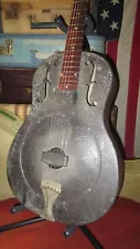 Vintage 1931 National Duolian Resonator Green/Grey Frosted