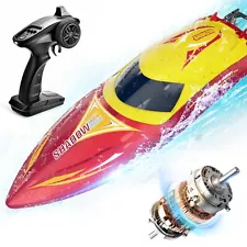 Brushless RC Boats for Adults - R608 30+ MPH Fast Remote Control Boat for Poo...