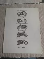 1975 GL-1000 Honda GoldWing Motorcycle Vintage Sales Brochure Spec Folder