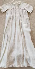 Vintage White Infant Christening Gown 1960s