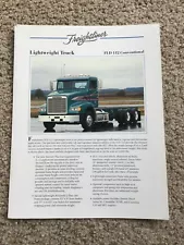 1994 Freightliner Lightweight truck FLD 112 Conventional, sales handout.