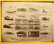 Vtg. J.L. Knight Stereoview ~ Sketches of 1871 Kansas Buffalo Hunt by H. Worrall