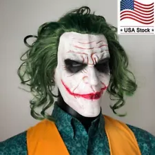 Joker Mask Scary Halloween Latex Masks for Adult Horror Clown Full Head US