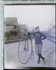 Glass Negative Penny-farthing High Wheel Bicycle Racer Medals see Provenance. G3