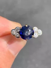 18ct gold diamond sapphire ring