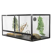 Screen Cage Reptile Enclosure 46”x24”x24” Whole Mesh Chameleon Habitat 110 Gal