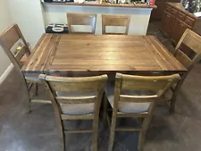 Matching Wooden Dining Room Table And Chair Set