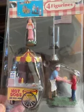 Lemax Hot Dog Food Cart Holiday Village Carnival Train Accent