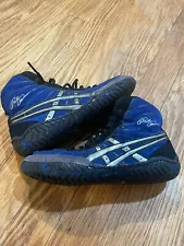 Asics Blue Rulon Wrestling Shoes Size 7 | Blue/Silver/Black