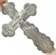 European Silver Russian Orthodox Cross Pendant Artifact — Circa 1600-1800’s — $