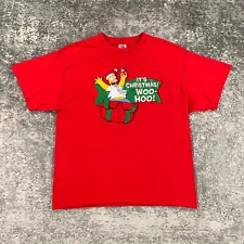 Vintage Simpson Shirt Mens XL Red Homer Christmas Duff Beer Funny Graphic Y2K