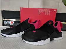 Nike Huarache Extreme Big Kid Shoe AQ0575-011, Black/Rush Pink, size 6.5Y/7Y