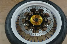 WHEELS FOR YAMAHA WR250R MODEL. FRONT TIRE 120/70ZR17. REAR TIRE 150/60R17.