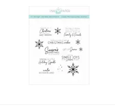 Papertrey Ink Stamp Set: It's a Sign - Holiday Sentiments - unused in retail pkg