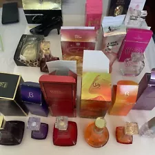 Used Women’s perfume lot - 15 EMPTY To Partially Filled bottles - Various Brands