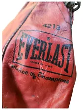 Vtg Everlast 4213 Official 1984 Olympics Boxing Leather Speed Bag (No Bladder)