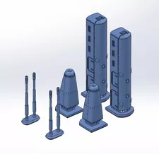 CEM72015 1/72 GPU-2 /XN-1 20MM Gun Pod for OV-10A kits.