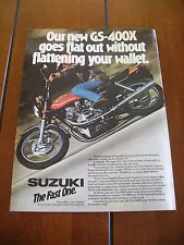 1978 SUZUKI GS 400 ORIGINAL AD