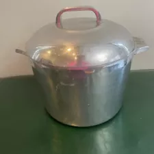 Vintage Wagner Ware Magnalite Aluminum 8 QT Stock Pot with Lid- 4738P VGUC