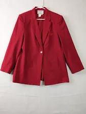 Mary Kay By Brookhurst Womens Jacket Size 12R Polyester Blend Red