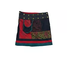 Women’s Patchwork Button Skirt