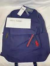 BRAND NEW Polo Ralph Lauren Corduroy Backpack Back 2 School Bookbag Navy/Red