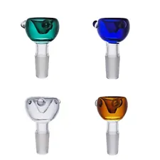 4pcs, Multicolor 14mm Male Bowl Thick Glass Bowl for Glass Bong Pipe