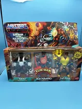 MOTU Origins Sun-Man & Rulers of the Sun KIKTO, HOLOGRAPHO, + ZAP-MAN 3 pack NEW