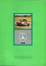 Mercedes-Benz W123 280E Saloon UK market colour sales brochure 1975