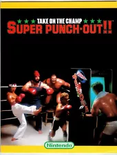 Super Punch Out Arcade Flyer Original 1984 Retro Video Game Boxing Vintage