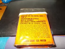 USN USMC Pilot 1962 Survival Kit Desalter Sea Water Assembly Type Mark 2 Type II