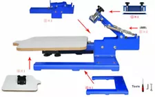 1 Color Screen Printing Equipment Frame Incline 30 degree Machine Press Printer