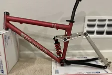 26" Ellsworth Id Full Suspension MTB Frame Medium 17” Mountain Bike Pink RARE