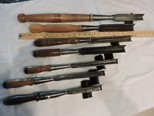 TIMBER FRAMING CORNER CHISELS/LOT OF 7