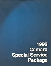 1992 Chevrolet Camaro RS Police Special Service Package Dealer Sales Brochure