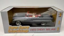 Ertl 36685 1:18 Die Cast Two-Lane Blacktop Blue 1955 Chevy Bel Air Convertible