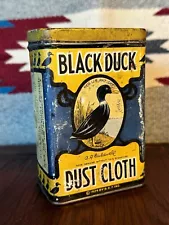 Black Duck 1924 VTG Tin Can w/ Original Dust Cloth Rare Oil Whittier California