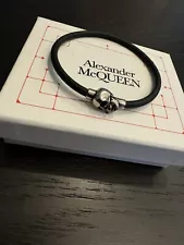 Alexander McQueen Men’s Rubber Cord Skull Bracelet